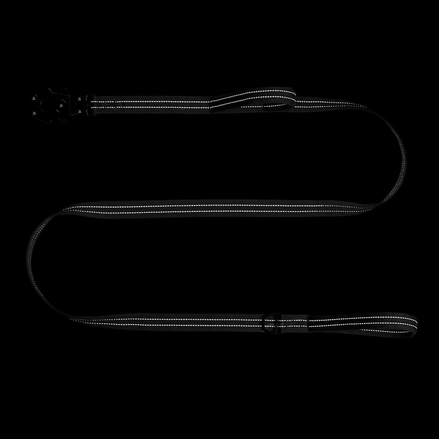 Relfective Dog Leash for Medium Large Dogs,K9 Training Walking Lead with Double Handle,Heavy Duty Auto-Lock Metal Clasp (6Ft, Black)