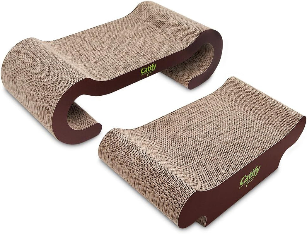 Catify Cat Scratcher, Fun Interactive Scratchers, Posts, Poles, Claw Safe, Furniture Saver Indoor Play Support Natural Cat Behaviors Heavy Duty - Lounger I