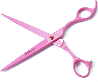 Professional Dog Scissors Set - 7 Inch/8 Inch Curved Chunkers & Thinning Shears with Grooming Comb