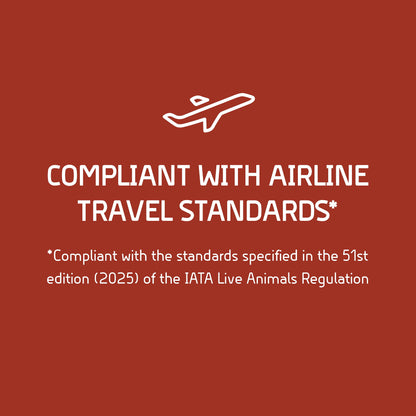 Airline Approved Plastic Dog Kennel with Wheels, Large