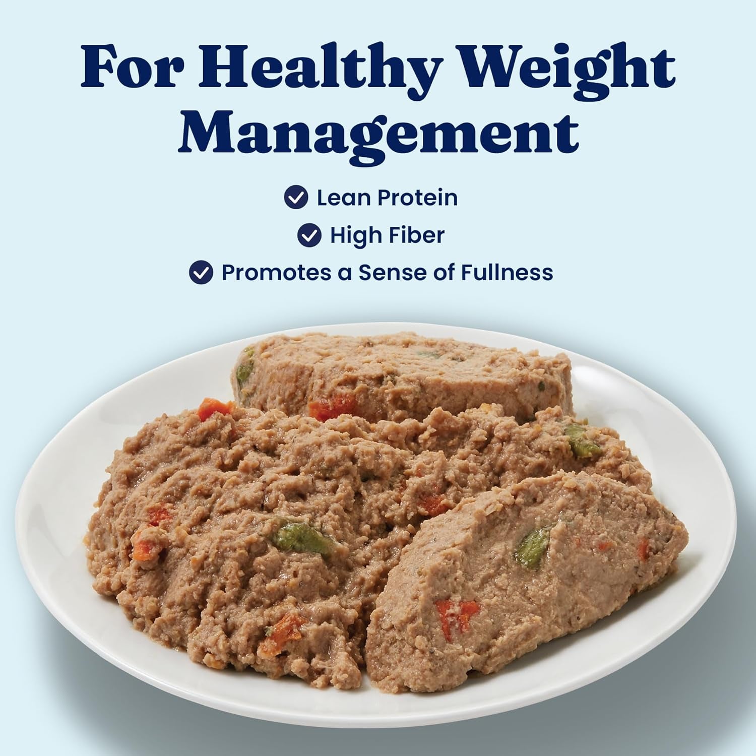 Weight Management Dog Food Wet - High Fiber Grain Free Dog Food Wet Recipe W/Real Chicken, Sweet Potato & Green Beans - Healthy Weight & Gut Health Support for Dogs - 6Ct/12.5Oz Cans