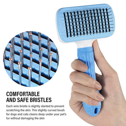 Dog Brush, Pet Deshedding Brush, Effectively Reduces Shedding by up to 90% Gently Removes Loose Undercoat, Mats Professional Deshedding Tools for Pets with Short Hair and Long Thick Hair Dogs & Cats