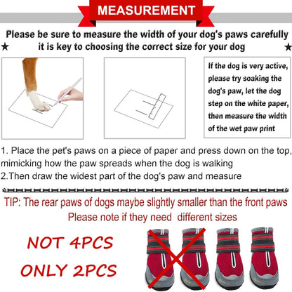 2PCS Dog Boots for Large Dogs, Medium Dog Shoes & Paw Protectors for Hot Pavement, Summer Heat Protection, Mesh Breathable Nonslip Dog Booties for Hardfloors, Walking Running Hiking Red Size 7