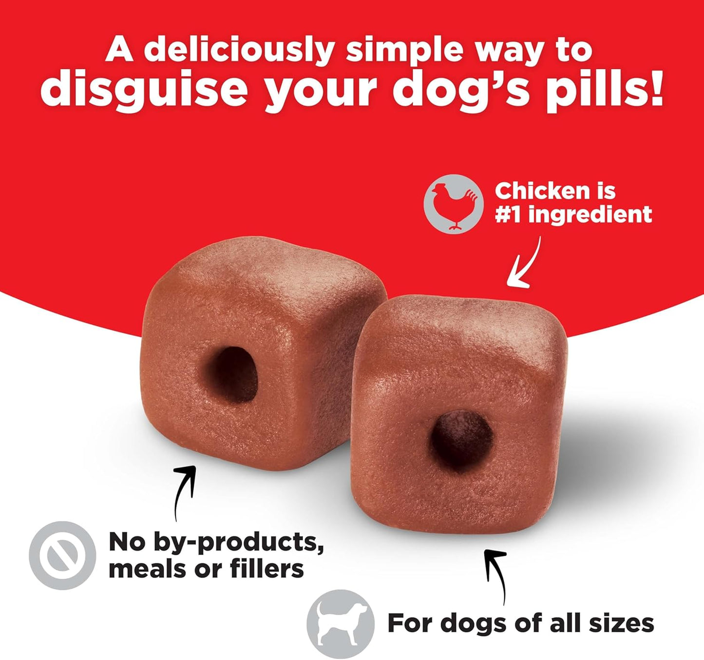 Pill Pouches with Real Chicken Dog Treats, 6 Ounce Bag (Pack of 5)