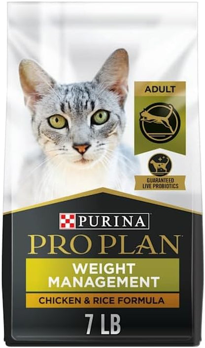 Weight Control Dry Cat Food, Chicken and Rice Formula - 7 Lb. Bag