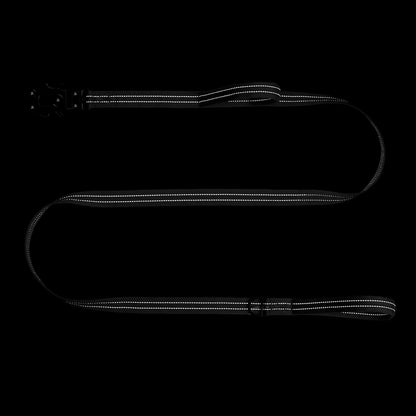 Relfective Dog Leash for Medium Large Dogs,K9 Training Walking Lead with Double Handle,Heavy Duty Auto-Lock Metal Clasp (6Ft, Black)