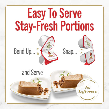 Purina  Petites Tender Beef Entrée Gourmet Wet Cat Food Pate - (Pack of 12) 2.8 Oz. Tubs