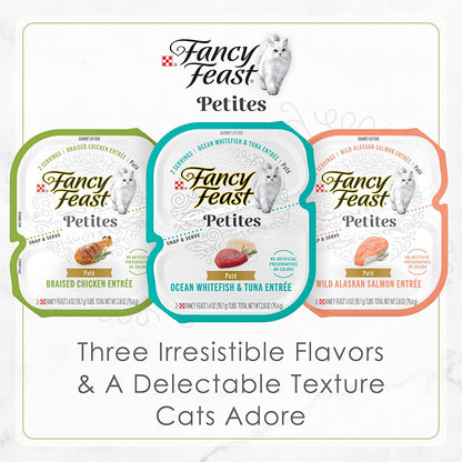 Purina  Gourmet Wet Cat Food Variety Pack, Petites Pate Collection, Break-Apart Tubs, 24 Servings - (Pack of 12) 2.8 Oz. Tubs