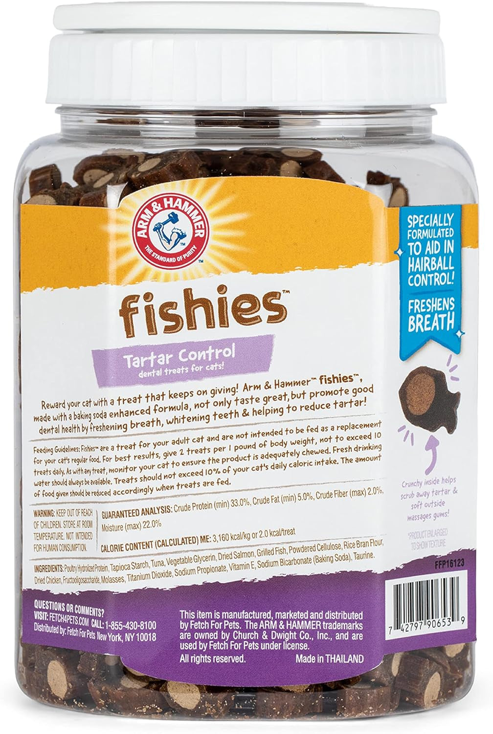 for Pets Cat Dental Treats - Tartar Control Cat Treats for Cat Dental Health, Cat Dental Care Treats for Fresh Breath, Cat Teeth Treats for Cats, Arm and Hammer Dental Chews for Cats